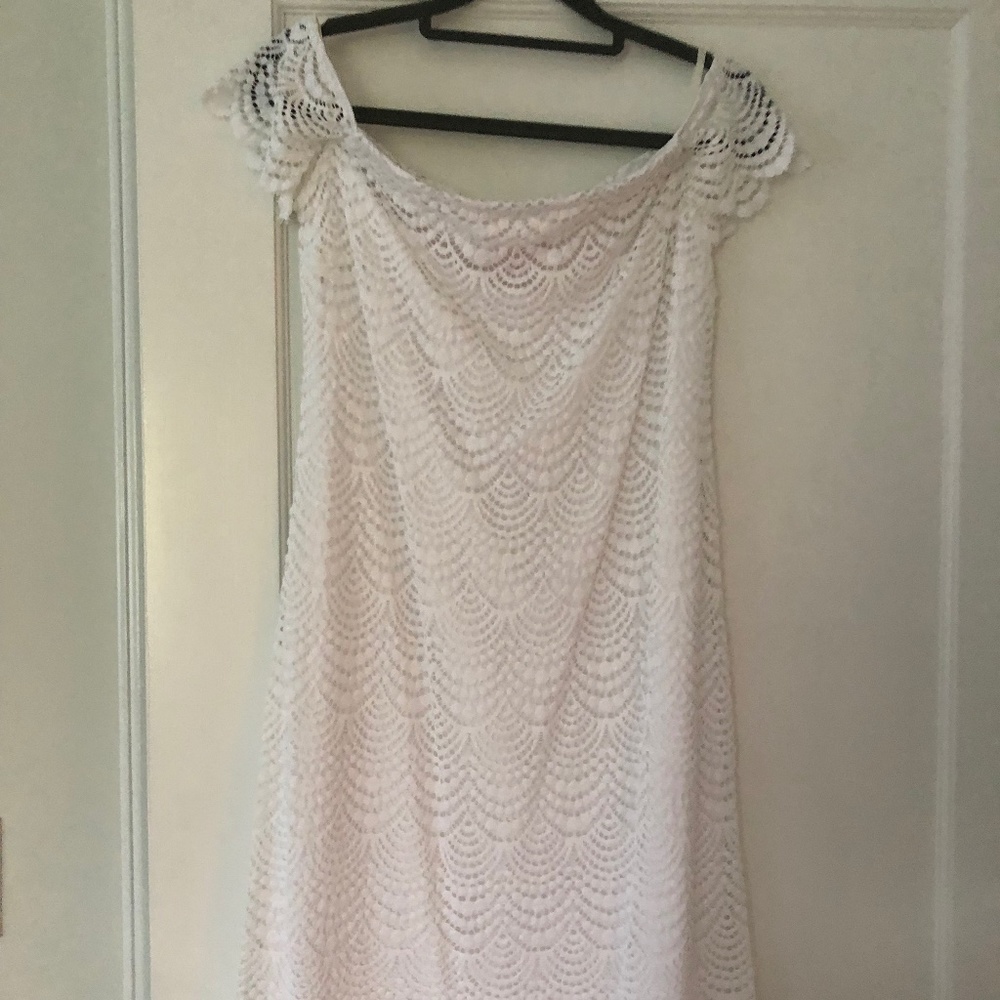 Lilly Pulitzer White Lace Cap Sleeve Dress